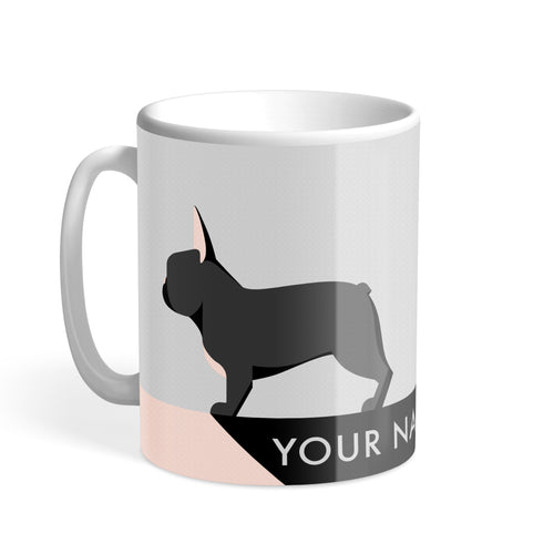 Black French Bulldog Chroma Personalised Hound & Herringbone Mug