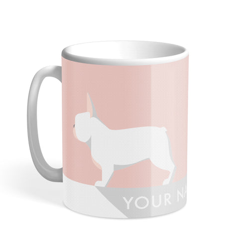 White French Bulldog Chroma Personalised Hound & Herringbone Mug